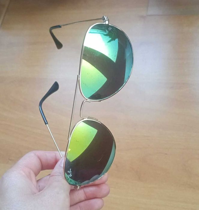 Óculos de sol espelhados RayBan aviador
