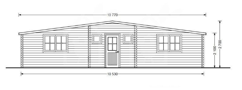 Casa de Madeira Pré-fabricada de 66m2