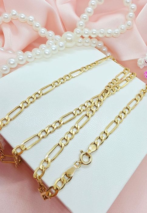 Złoty łańcuszek splot figaro