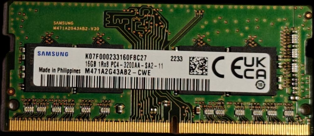 Pamięć RAM 16GB DDR4 SO DIMM 3200 Samsung