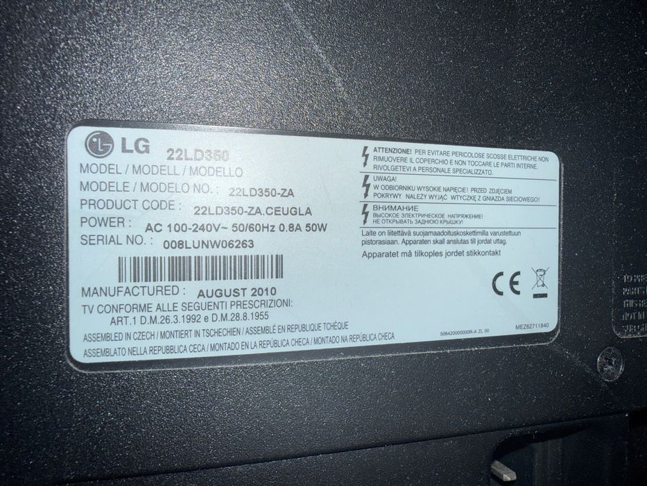 Telewizor / Monitor LG 22 cale (22LD350)