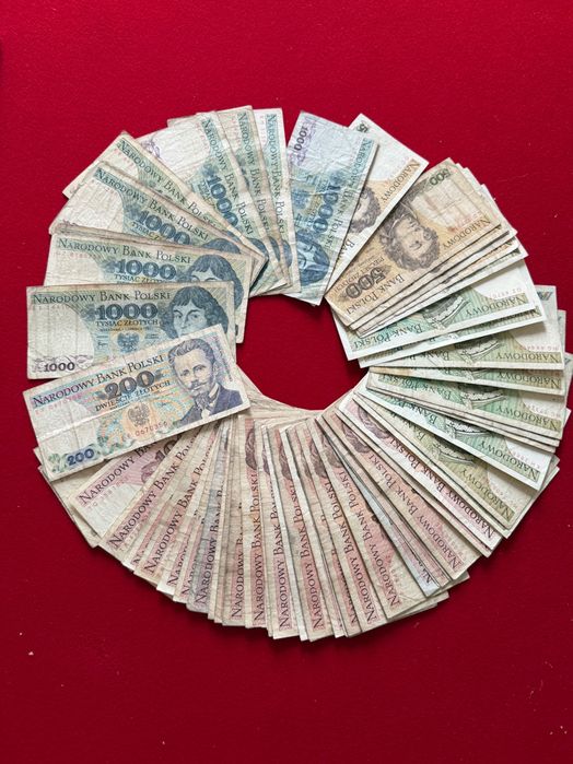 Banknoty PRL zestaw 70 sztuk