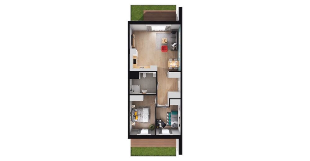 3-pokojowe mieszkanie 62 m² + ogródek - Widok 3