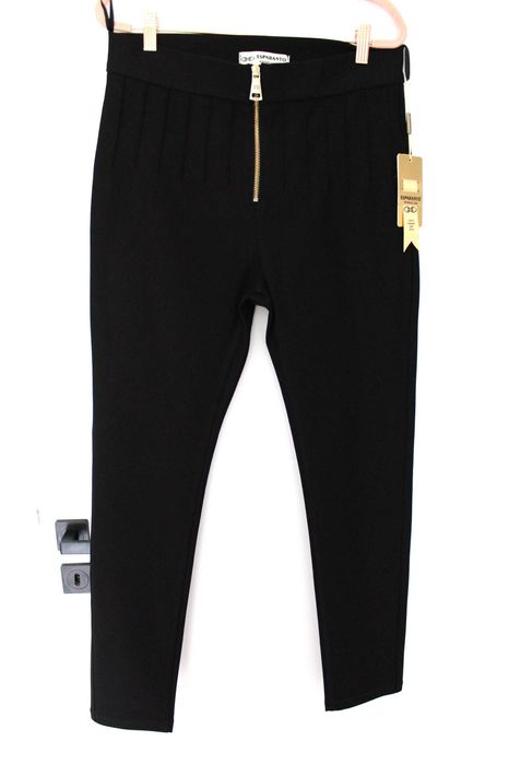 ESPERANTO modelujące klasyczne spodnie zaszewki ZIP 46