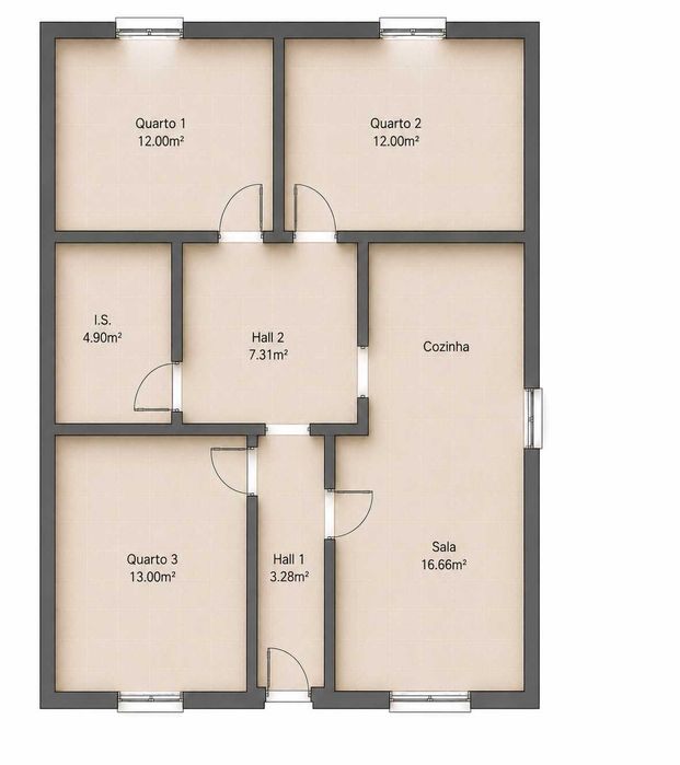 Quartos mobilados em T3 - Arrendamento