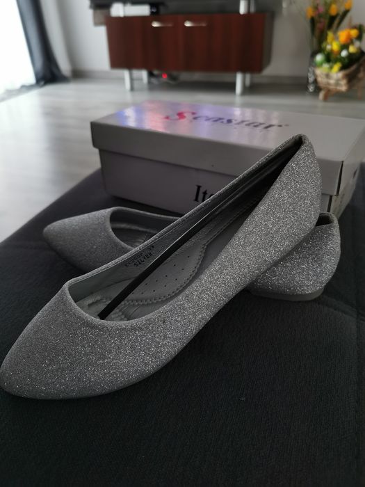 Baleriny srebrne r. 37