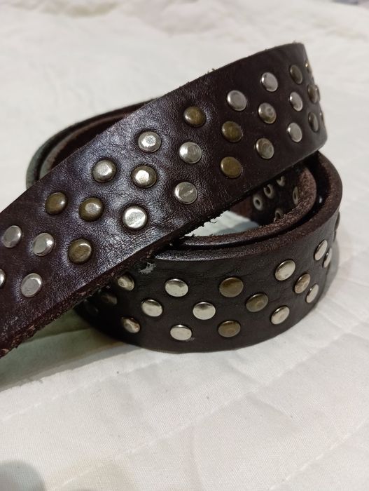 Włoski pasek skórzany regulowany