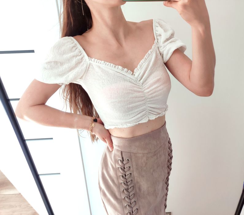 Top crop biały Primark