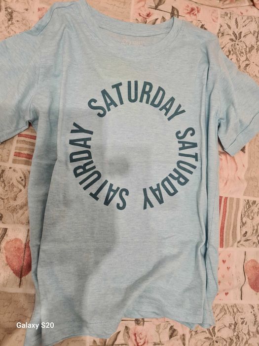 Koszulka damska jaśniutko niebieska z nadrukiem nowa Basic