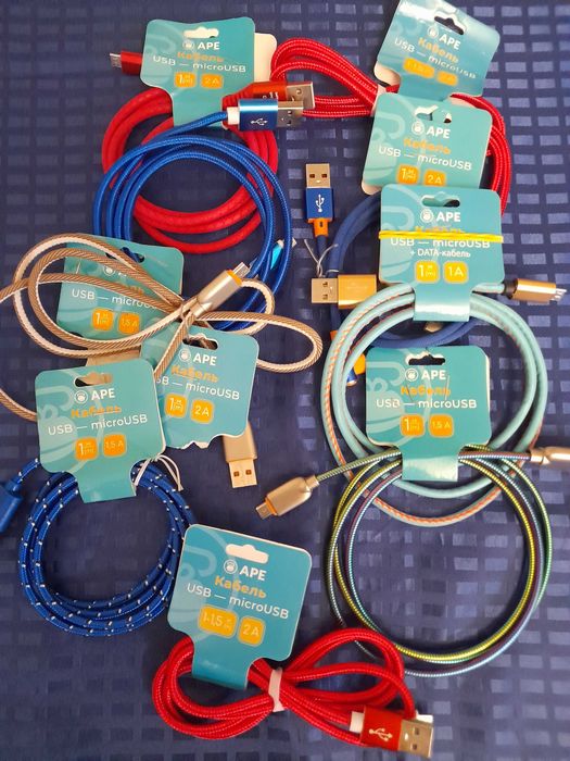 кабель USB-micro USB  "АРЕ"  новые. рабочие