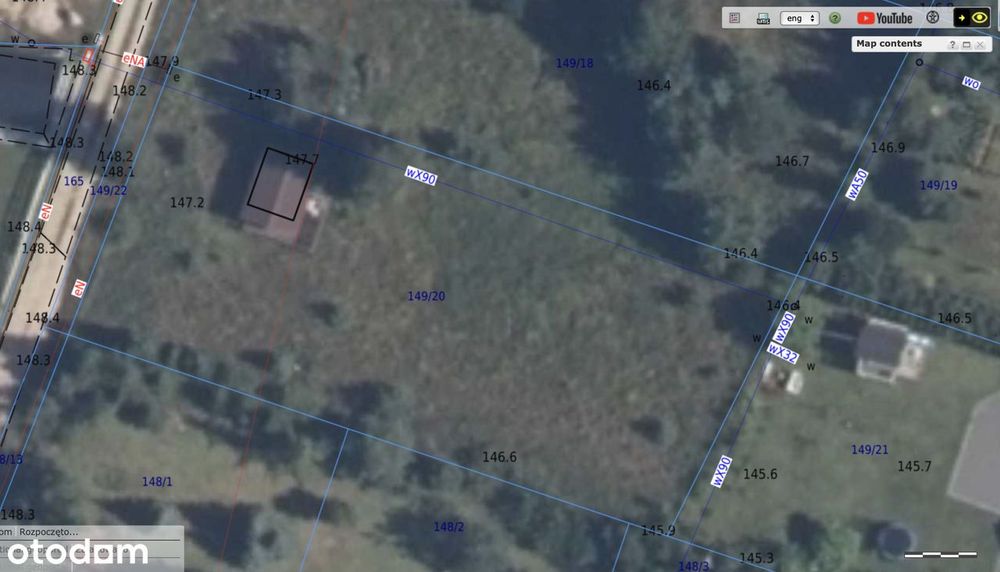 Ogrodzona działka 1288 m2 z domkiem 20 m2 i warunkami zabudowy