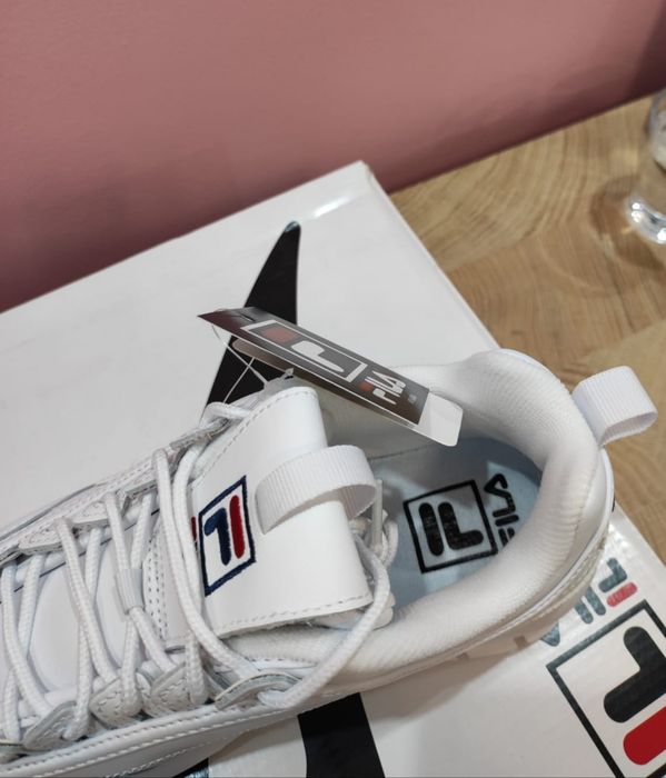 Buty nowe białe sneakersy wysokie Fila Distruptor II Premium 38 jesien