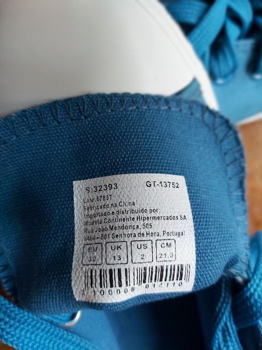 Sapatilhas/ténis de criança Novas azuis em lona