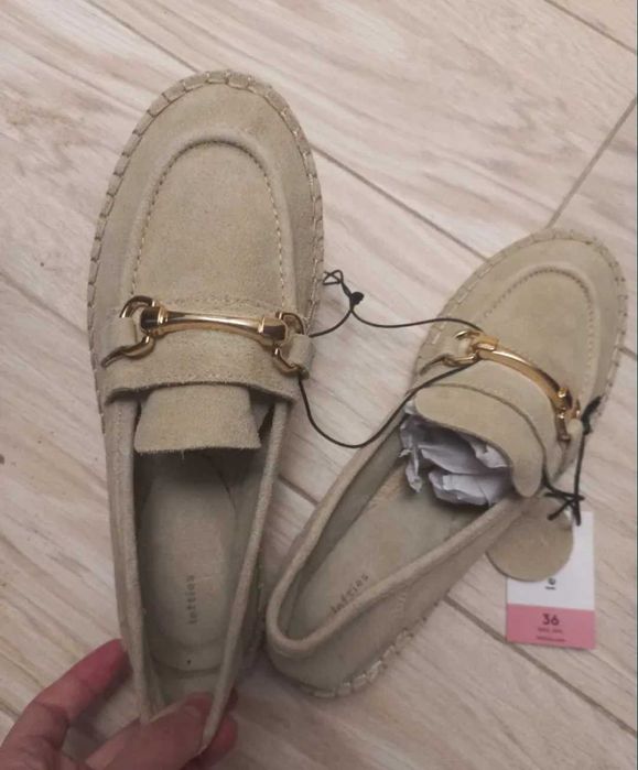 Шкіряні  еспадрильї /лофери 36р