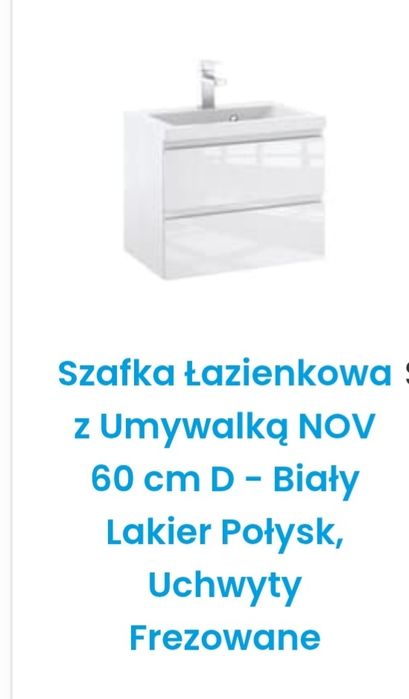 Szafka łazienkowa z umywalką 60cm