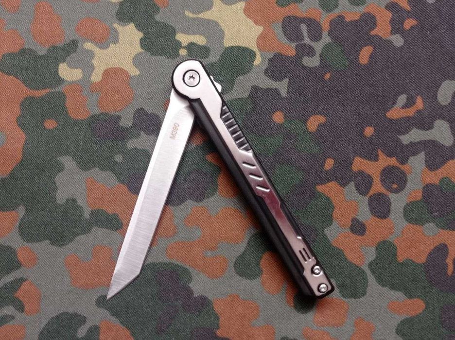 Складний викидний ніж M390 Flipper Tanto Сталь 21.5см + чехол екошкіра