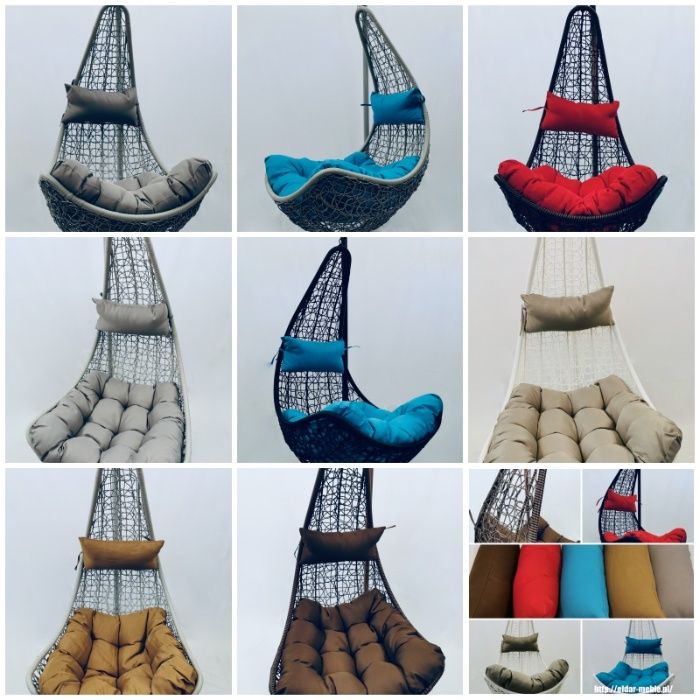 Eldar technorattanowy fotel wiszący ogrodowy  różne kolory kosz kokon