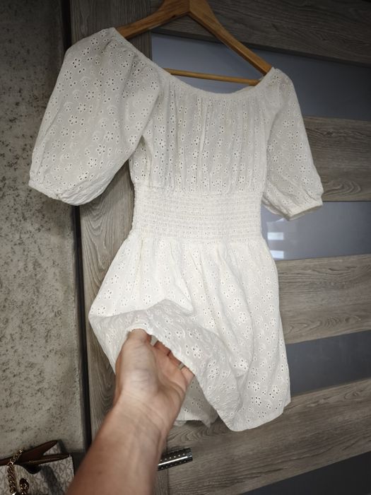 Biały ażurowy kombinezon Cropp XS