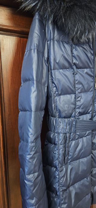 Kurtka granatowa pikowana z kapturem LeeCouper rozmiar 38