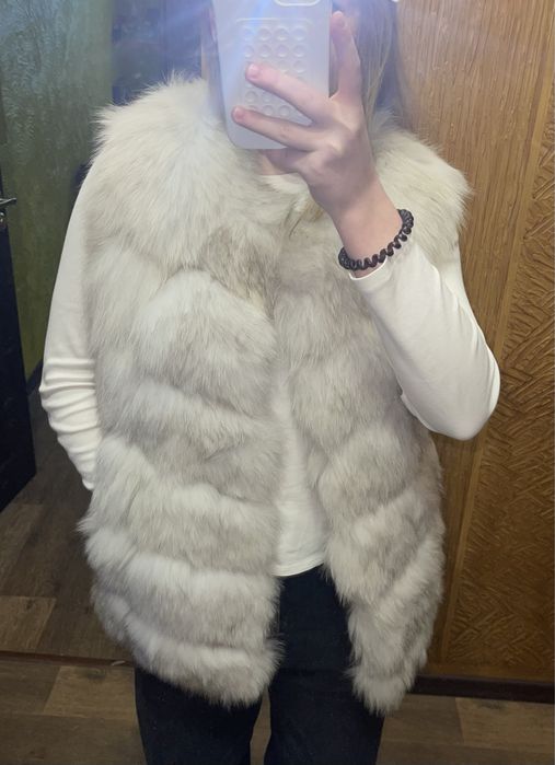 Жилет з песця натуральний