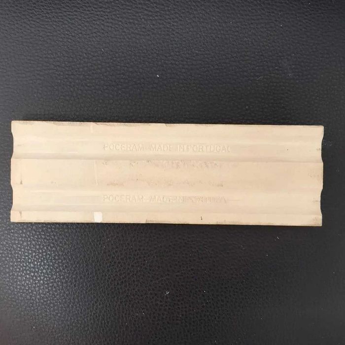 Lote de 4 azulejos/faixas antigos 20x6,5cms Poceram amarelos