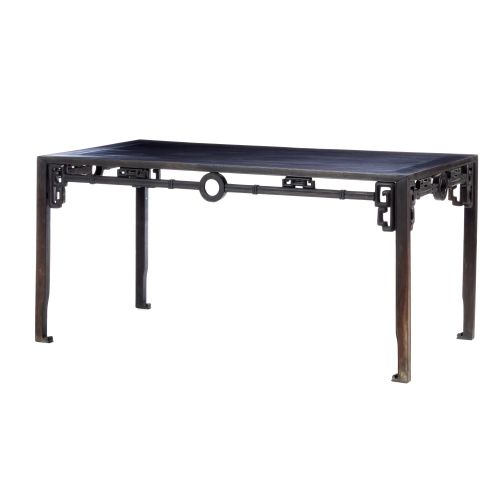 Mesa de sala de jantar chinesa em madeira de lei - Século XIX