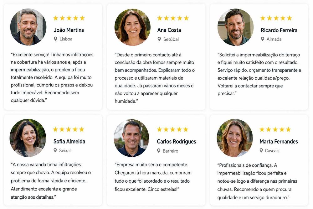 Impermeabilização Desde 15€/m²" de Telhados e Coberturas | Margem Sul - Orçamento Grátis