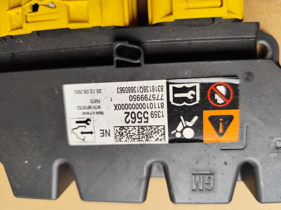 Sterownik komputer moduł sensor air bag taśma zwijak opel astra k 5 v