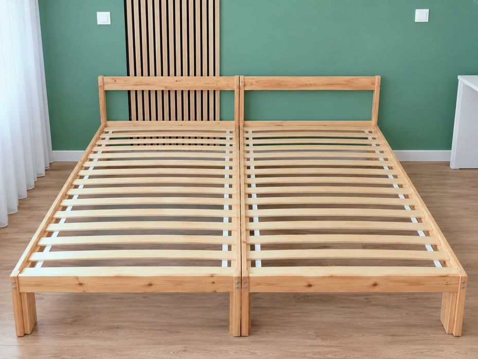 2 Camas IKEA em madeira + 2 colchões visco 90x200