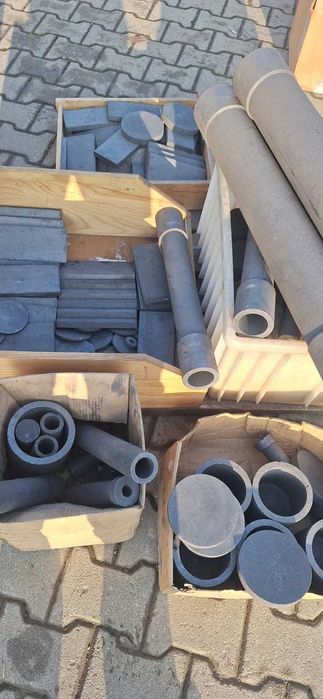 grafit czysty materiał wałki rury krążki tygle