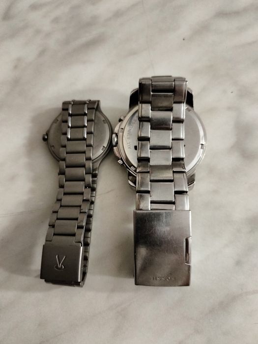 Часы Fossil fs4532 chronograph, Romanson titanium , годинник Swiss