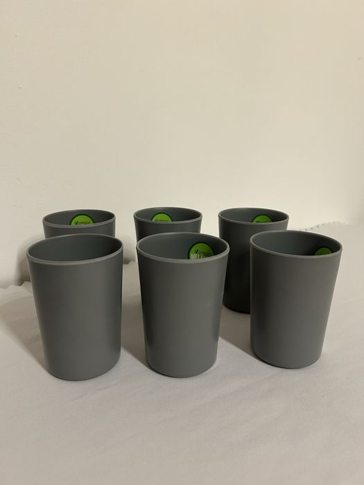 Kubki melaminowe 6 sztuk szare 250ml nr.8616