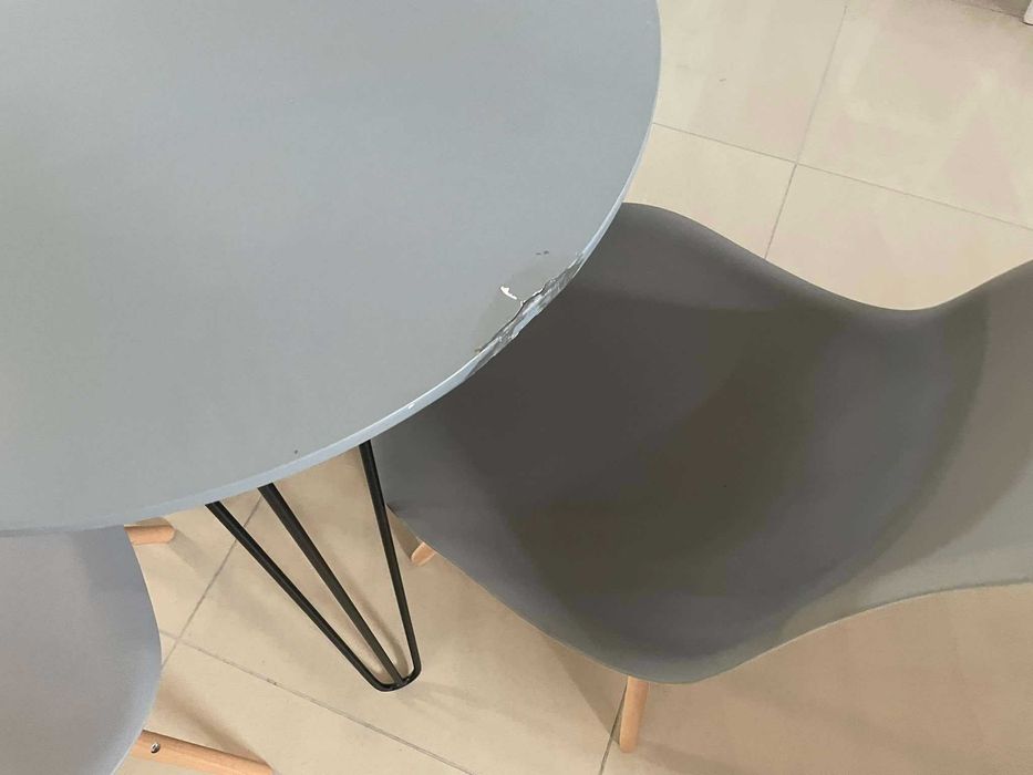 (24ST) Stół okrągły + 4 krzesła, wyprzedaź 399 zł