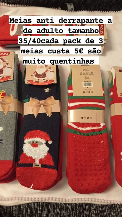 Meias de natal super fofinhas