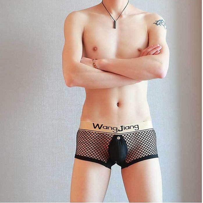 Męskie Siateczkowe Bokserki Jockstrap Otwarte z Przodu i z Tyłu - XL