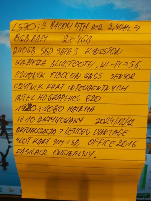 Lenovo L 570 i 3  7th