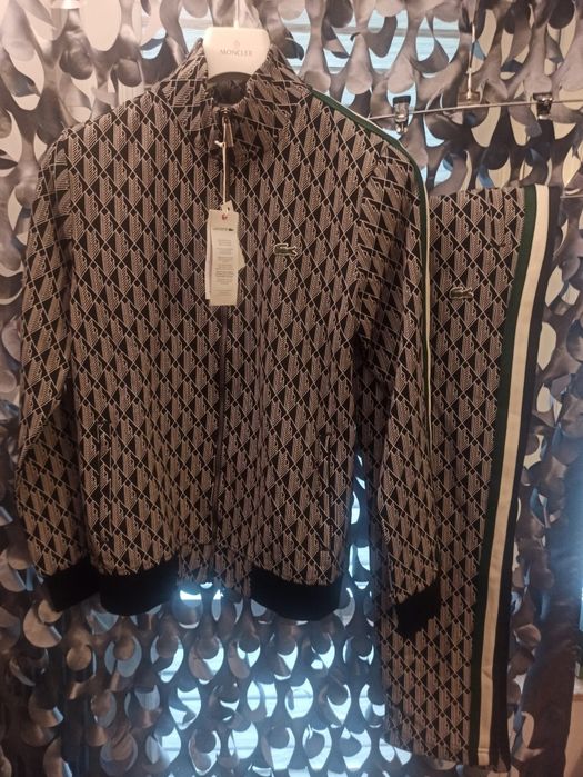 Komplet dresowy Lacoste czarny monogram