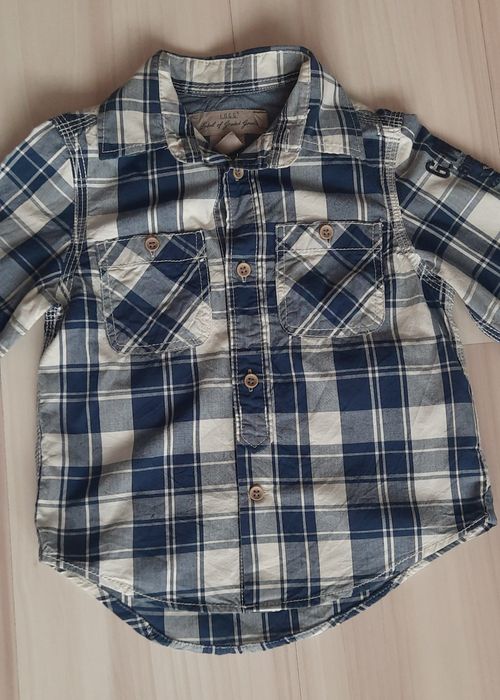 Koszula kratka Granatowo-Biała r.92