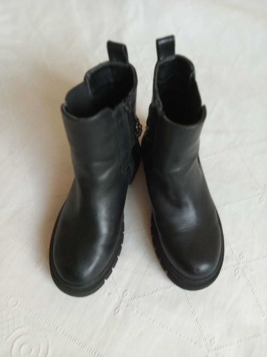 Kozaki trzewiki dziewczęce DeeZee r. 33 na zamek czarne