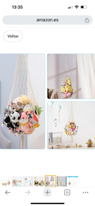 Rede arrumacao peluches