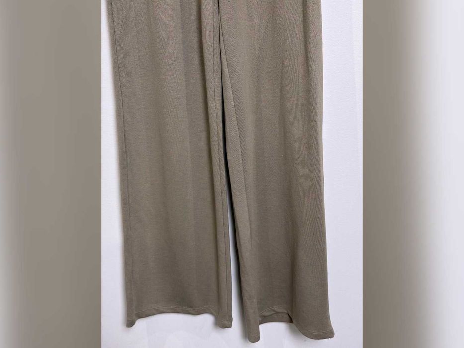 Spodnie khaki szerokie nogawki wysoki stan XS / 34 / 6