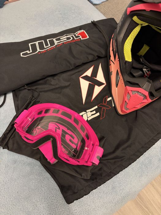 Capacete JUST1 + Óculos JUST1 Motocross