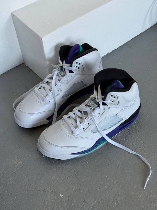 Оригинал Nike Air Jordan 5 Retro OG ‘Grape’ (HQ7978 100) кожание мужские джордан найк белие