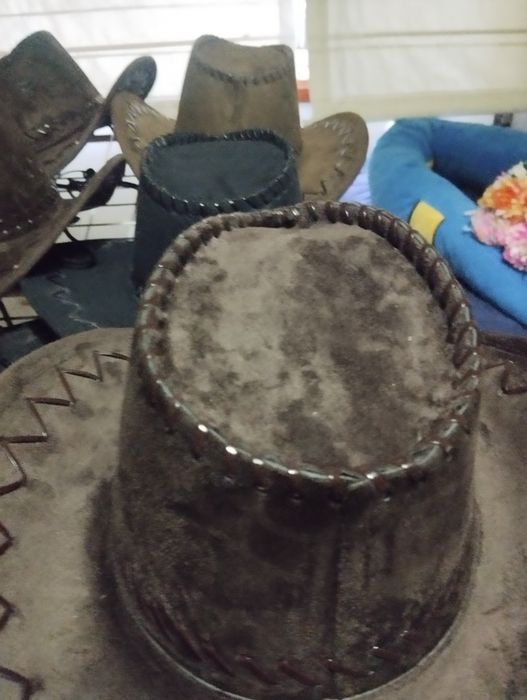 Chapéu de cowboy castanho e preto