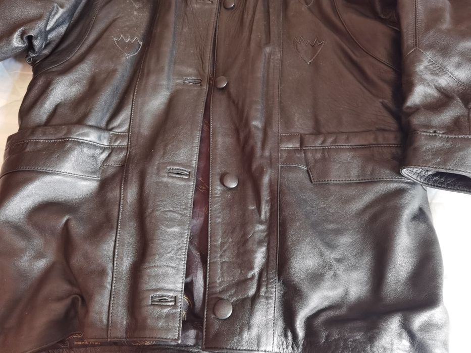 Casaco de pele original preto xl