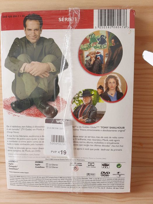 MONK 1ª Temporada - Selado Box com 4 DVDs