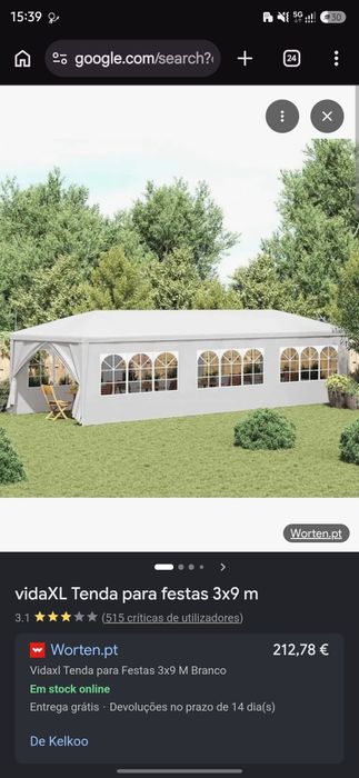 Tenda 9x3 eventos