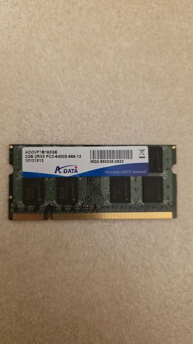 Kości pamięci ram Goodram i Adata DDR2 SODIMM