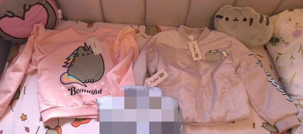 Zestaw PUSHEEN-kurtka,bluza rozm.134/140