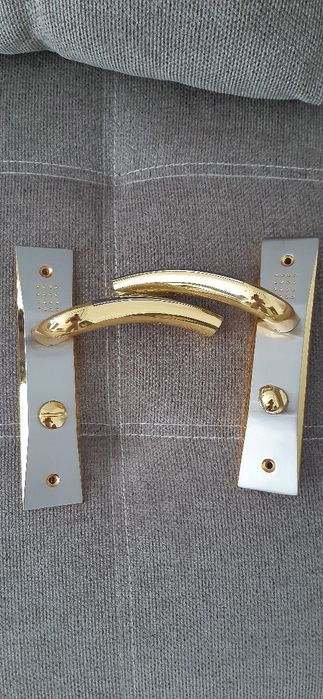 Ручки дверні. Siba Bari Матовий Нікель/золото